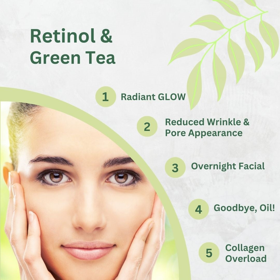 Clear, Smooth Skin - 2.5% Retinol Serum with Hyaluronic Acid, Green Tea & Gotu Kola - Lightweight 2.5% Retinol Serum - WattsBeautyUSA.com